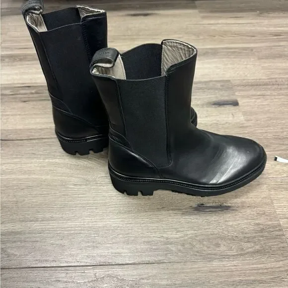 ALLSAINTS Billie Boot Black Chunky Sole Military Style Chelsea Boots Size 10